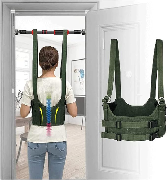 腰の牽引器具+首の牽引器具 腰椎の牽引器具 腰ストレッチャー、実用